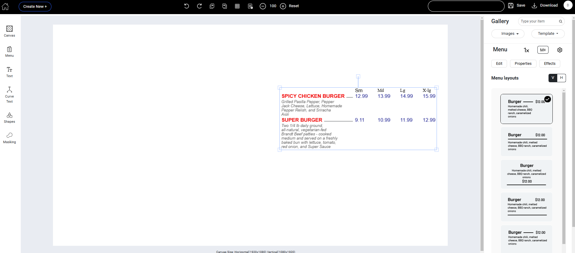 Dsmenu-Create menu-02